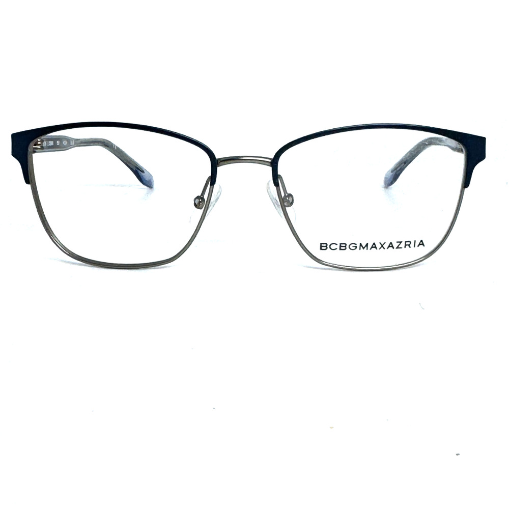 BCBG MAXAZRIA Hilda‎ Brown Blue Square Eyeglasses Frames 50-16 130 H17532